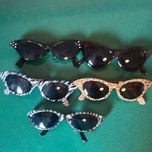 Stylish Sunglasses Set - Black, Brown, White